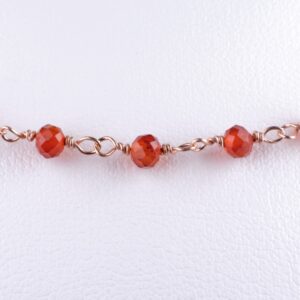 Rosary chain with facetted hydrotermal stones