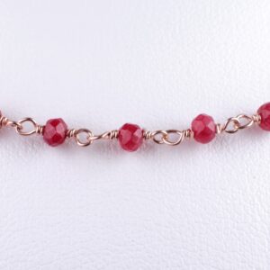 Rosary chain with facetted jade