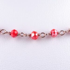 Rosary chain with facetted zircons