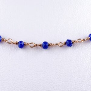 Rosary chain with facetted hydrothermal stones