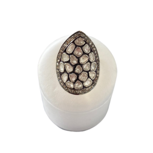 Diamond ring in silver 925