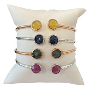 Set bracciali con 2 pietre preziose
