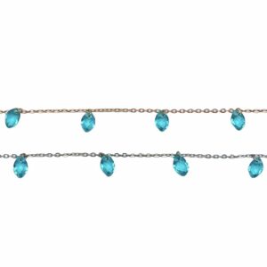 Chain with zircons, marquise cut