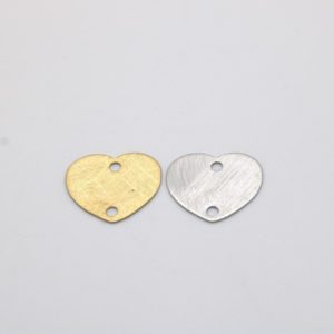Satin heart charm