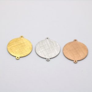 Satin charm round shape