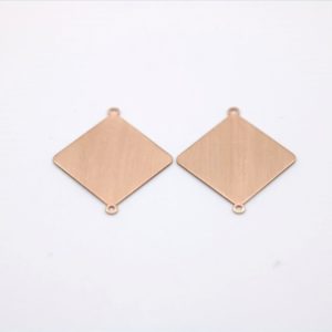 Satin charm rhombus shape