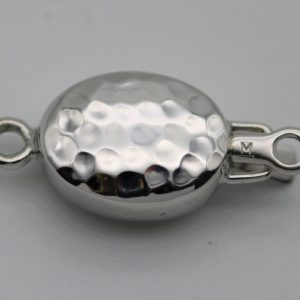 Oval clasp hammered