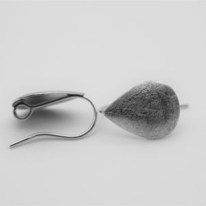 Satin drop shaped hook earrings