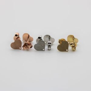 Earrings heart form