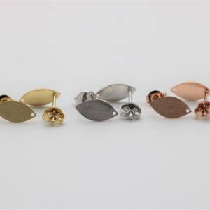 Earrings navette form