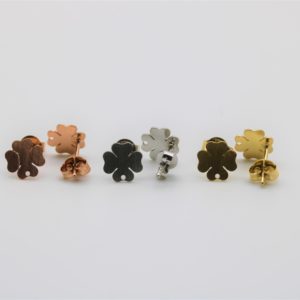 Earrings four-leaf clover form