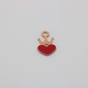 Ciondolo cuore con smalto