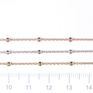 Chain with faceted sphere