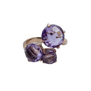 Anello con tre pietre