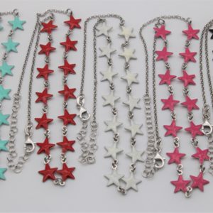 Necklace with enameled star
