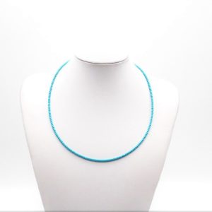 Necklace with Turquoise paste Ø 2 mm